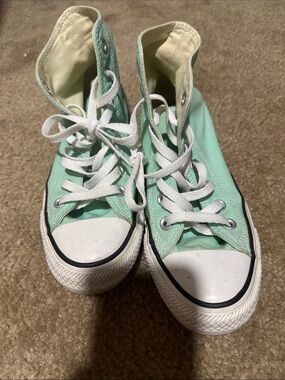 Converse High Top Sneakers Mint Green with White